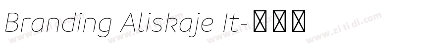 Branding Aliskaje It字体转换